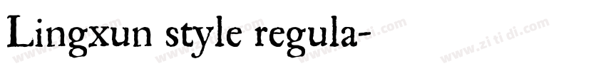 Lingxun style regula字体转换